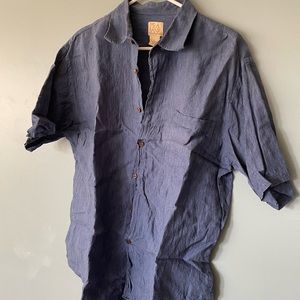 Jos. A. Bank linen button up. Rich blue color. Men’s large.